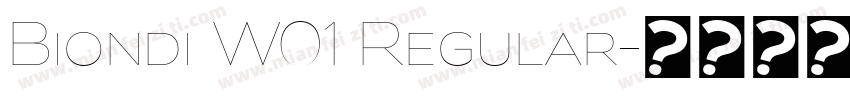 Biondi W01 Regular字体转换